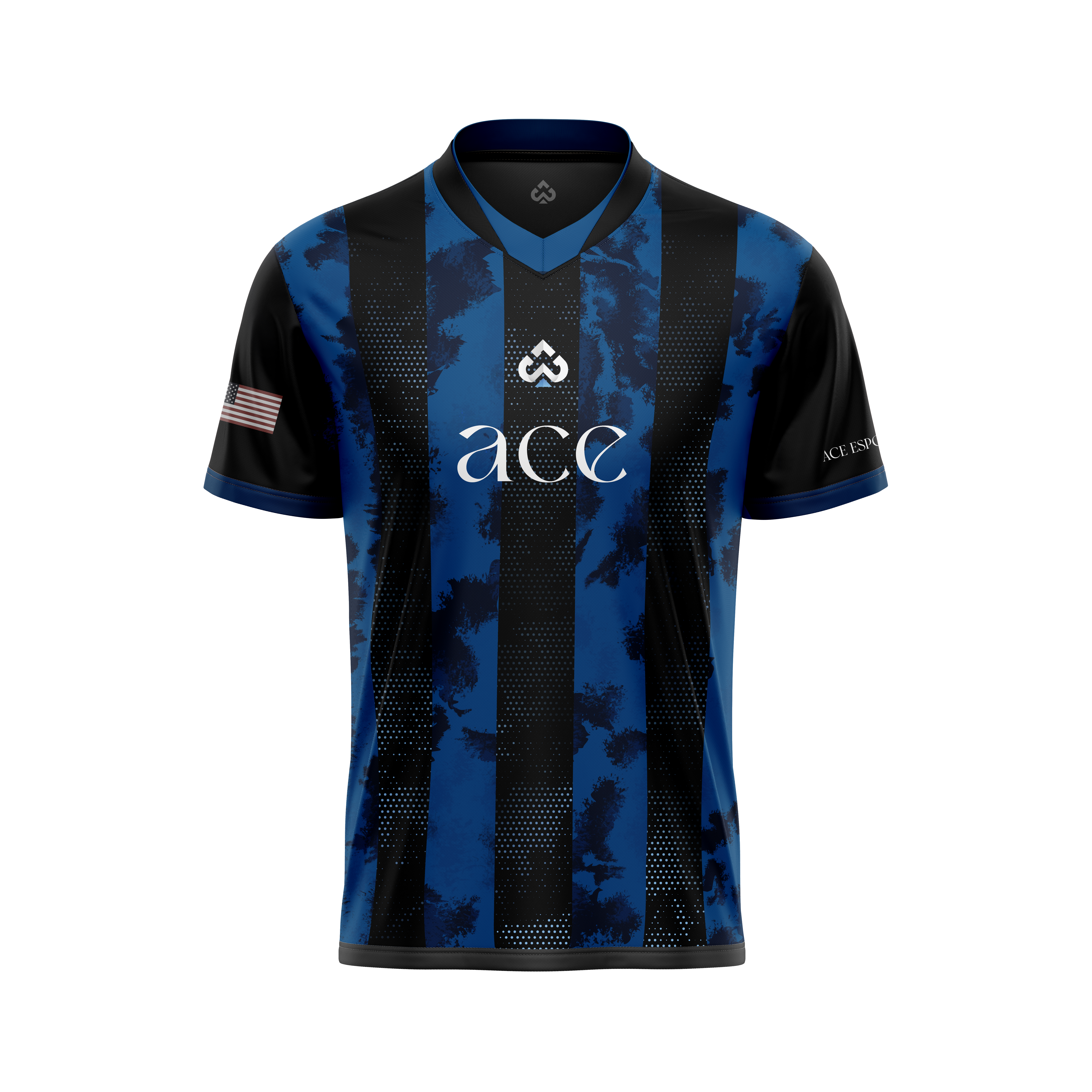 Official Ace Esports Jersey — black and blue with Ace logo